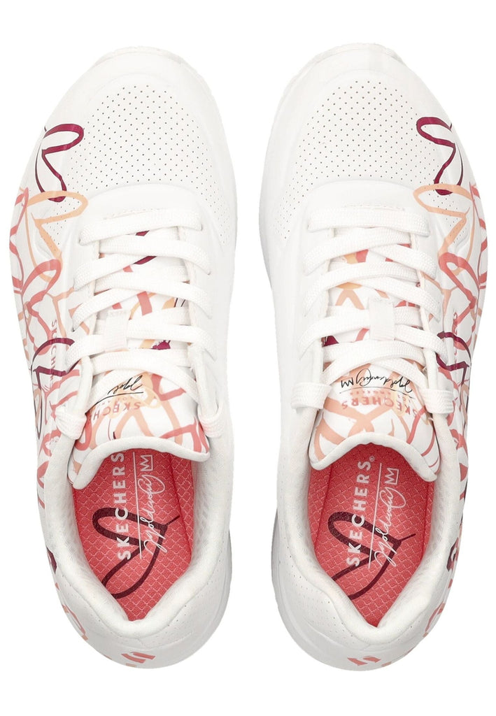Skechers Sneaker Lederimitat Weiß/Rosa