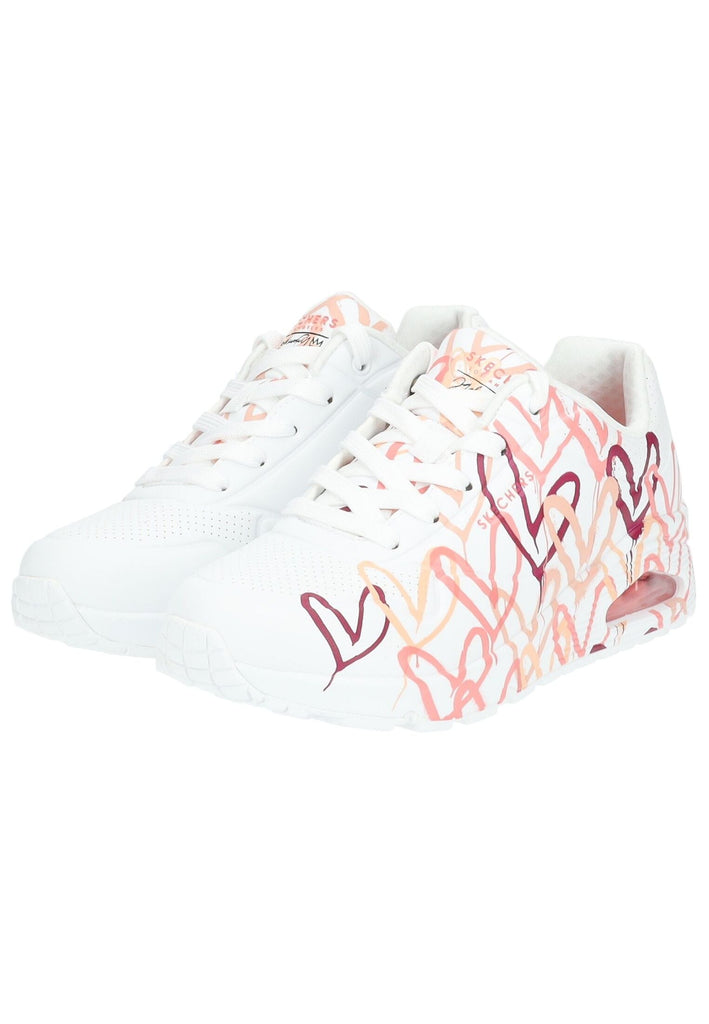 Skechers Sneaker Lederimitat Weiß/Rosa