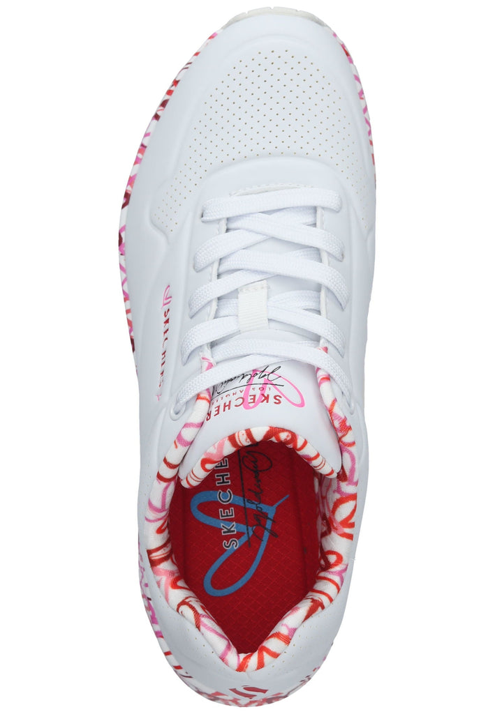Skechers Sneaker Lederimitat Weiß/Rosa