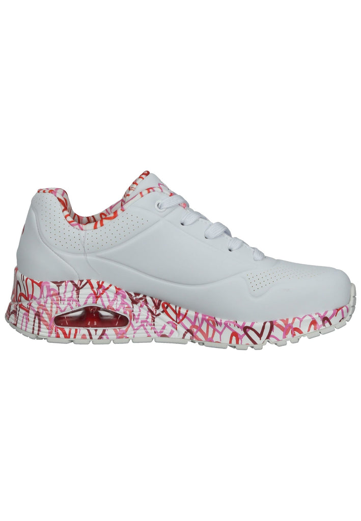 Skechers Sneaker Lederimitat Weiß/Rosa