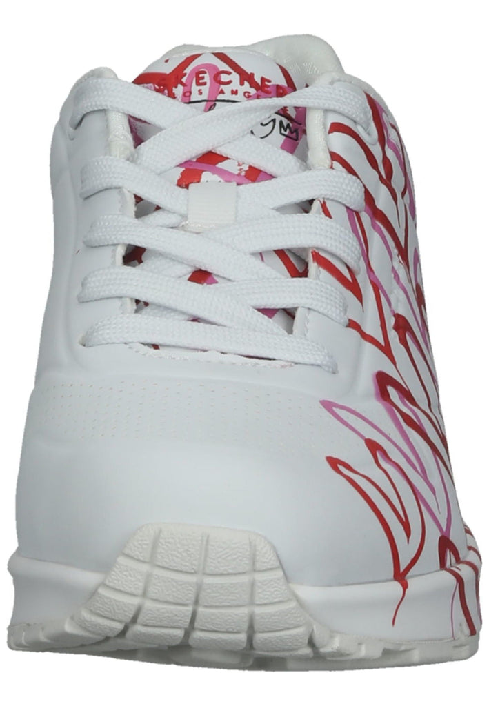 Skechers Sneaker Lederimitat Weiß/Rot