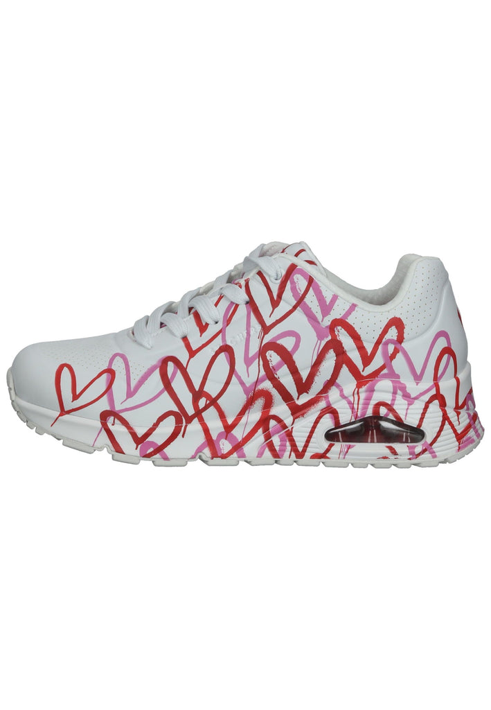 Skechers Sneaker Lederimitat Weiß/Rot