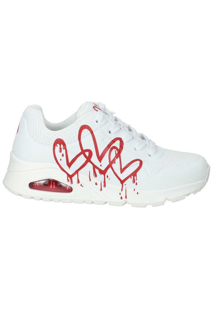 Skechers Sneaker Lederimitat Weiß/Rot