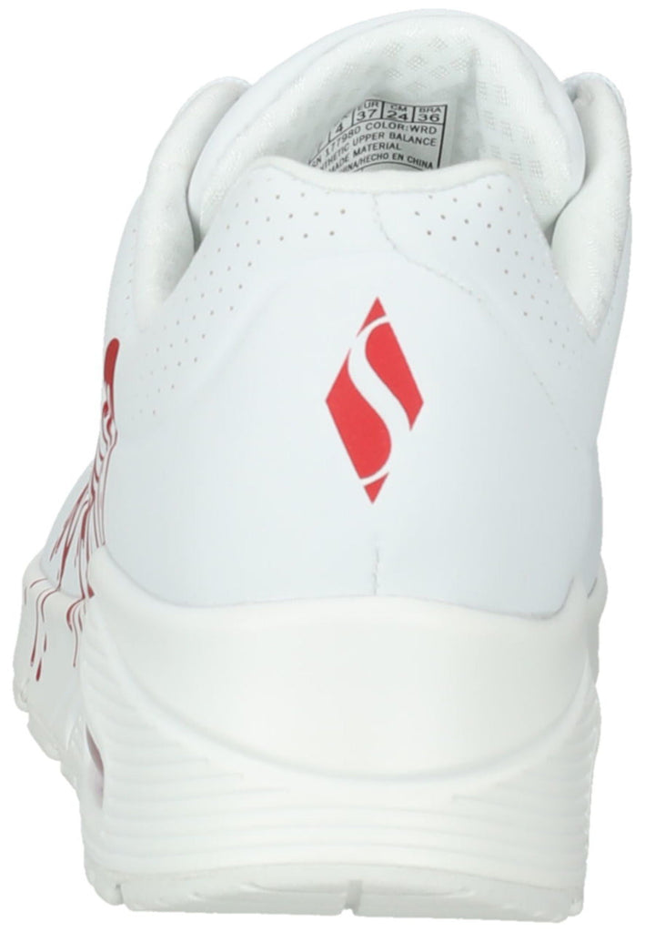Skechers Sneaker Lederimitat Weiß/Rot