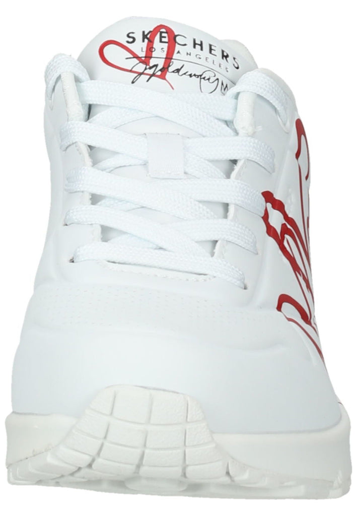 Skechers Sneaker Lederimitat Weiß/Rot