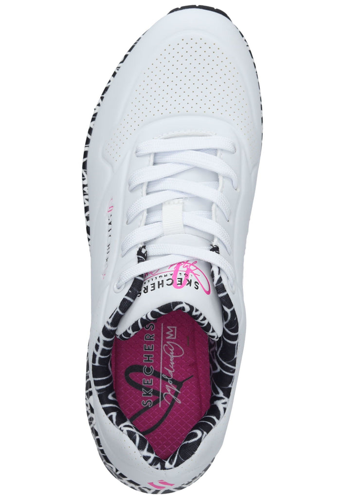 Skechers Sneaker Lederimitat Weiß/Schwarz