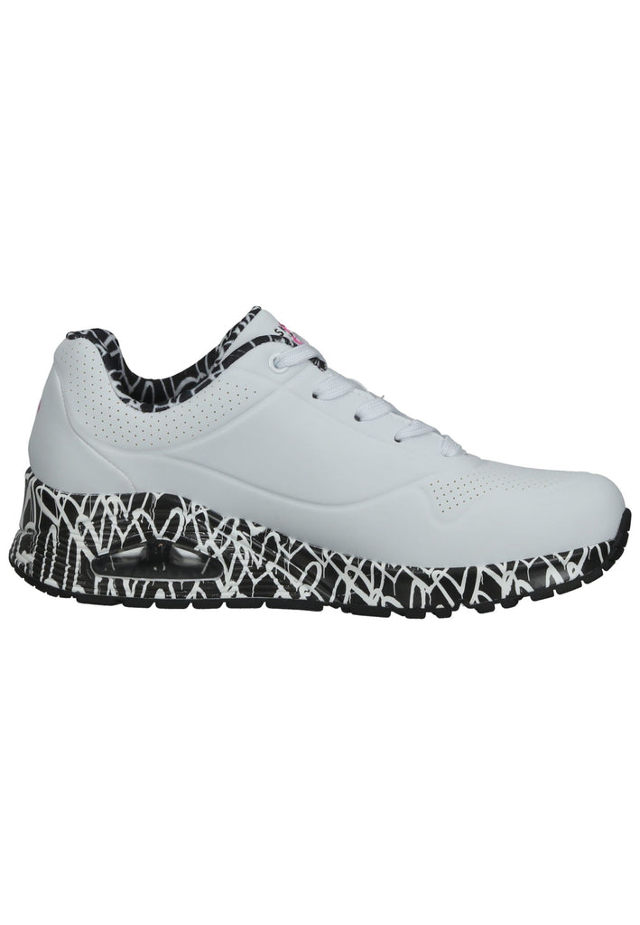 Skechers Sneaker Lederimitat Weiß/Schwarz