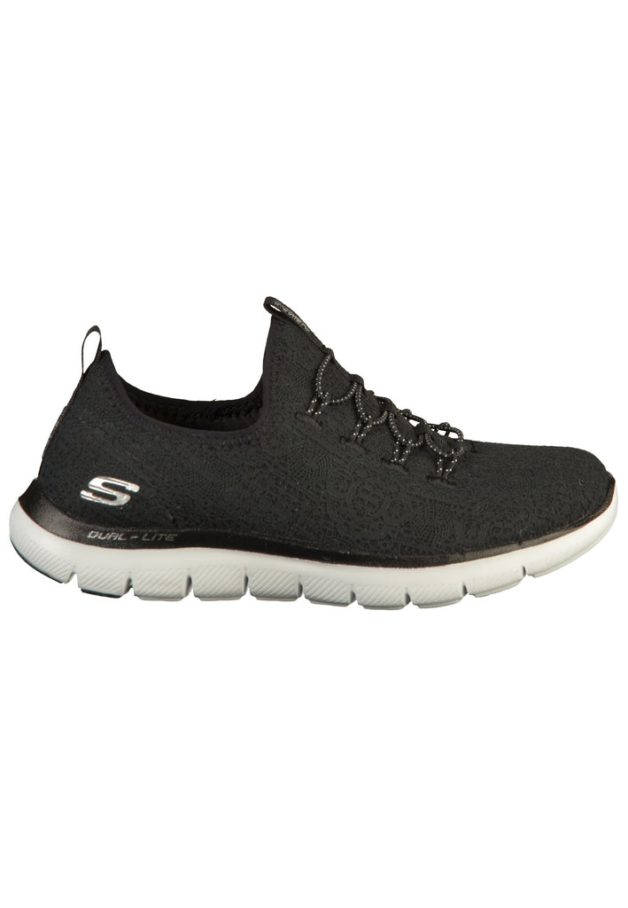 Skechers Sneaker Textil Schwarz/Weiß