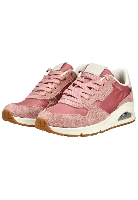 Skechers Sneaker Veloursleder/Mesh Pink/Weiß