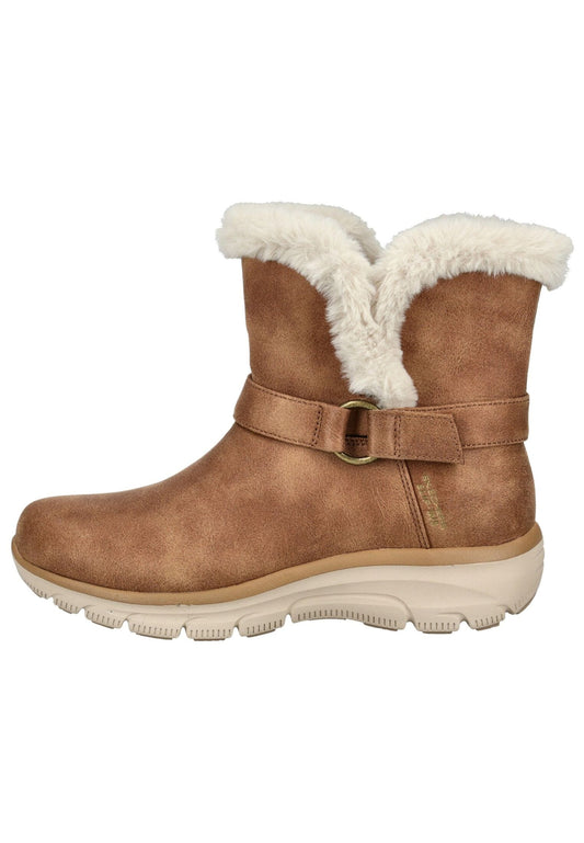Skechers Stiefelette Lederimitat/Textil Mittelbraun Warmfutter