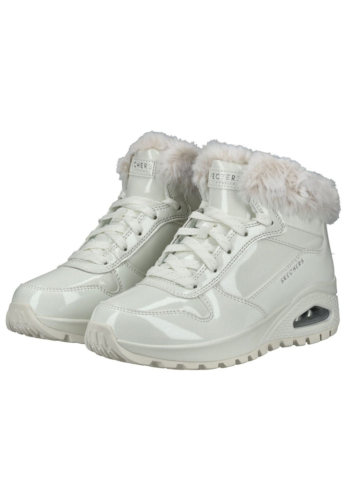 Skechers Stiefelette Lederimitat/Textil Weiß Warmfutter