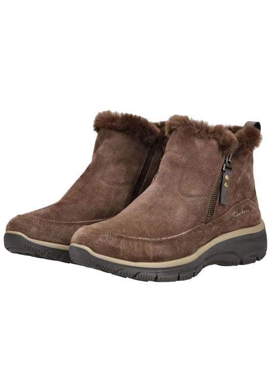 Skechers Stiefelette Veloursleder/Textil Chocolate Warmfutter