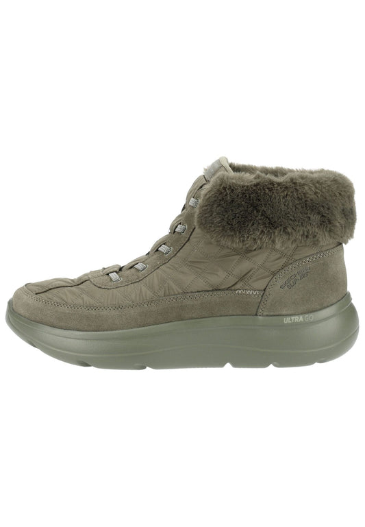 Skechers Stiefelette Veloursleder/Textil Oliv Warmfutter