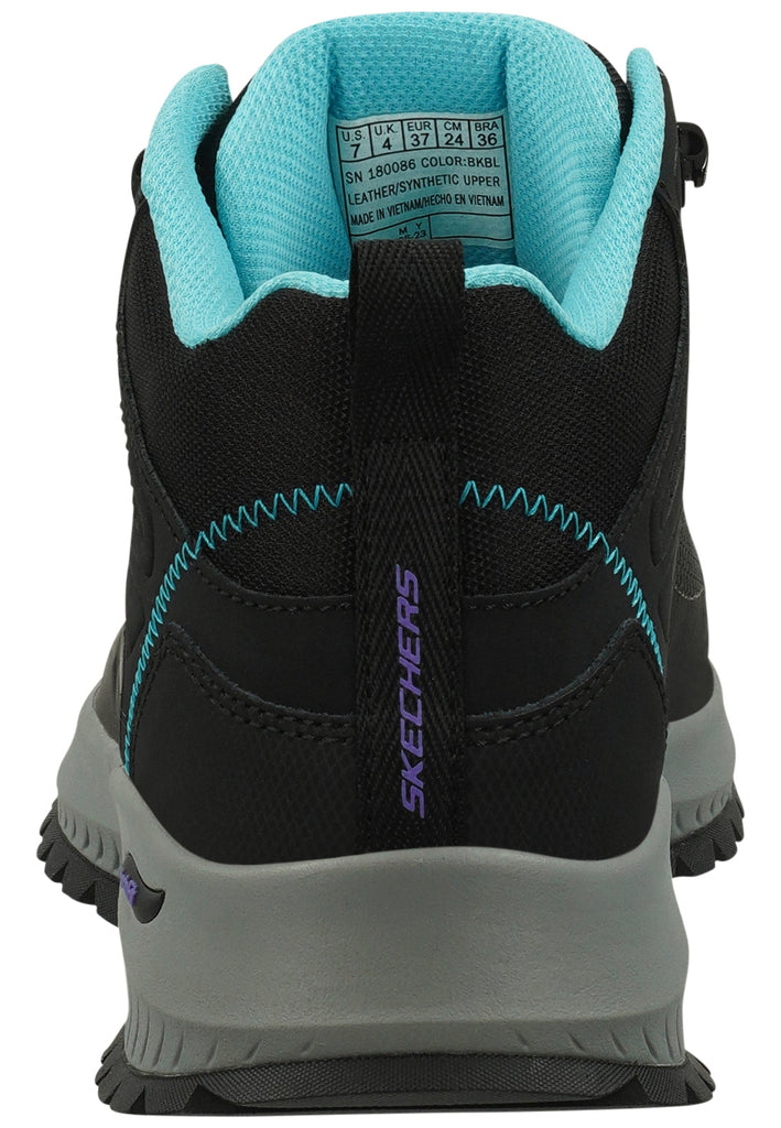 Skechers Wanderschuhe Leder Schwarz/Blau