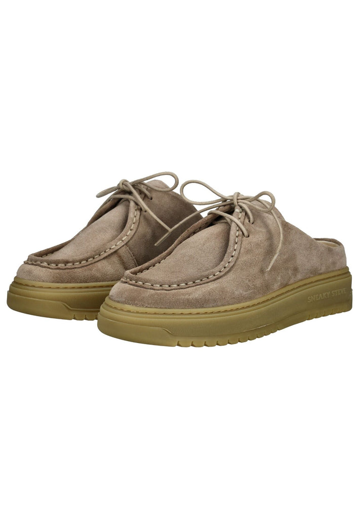 Sneaky Steve Pantoletten Veloursleder Beige