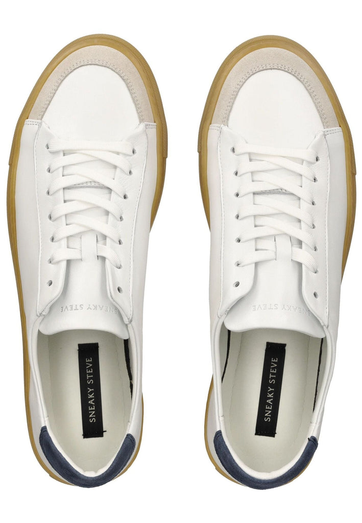 Sneaky Steve Sneaker Leder Weiß/Beige