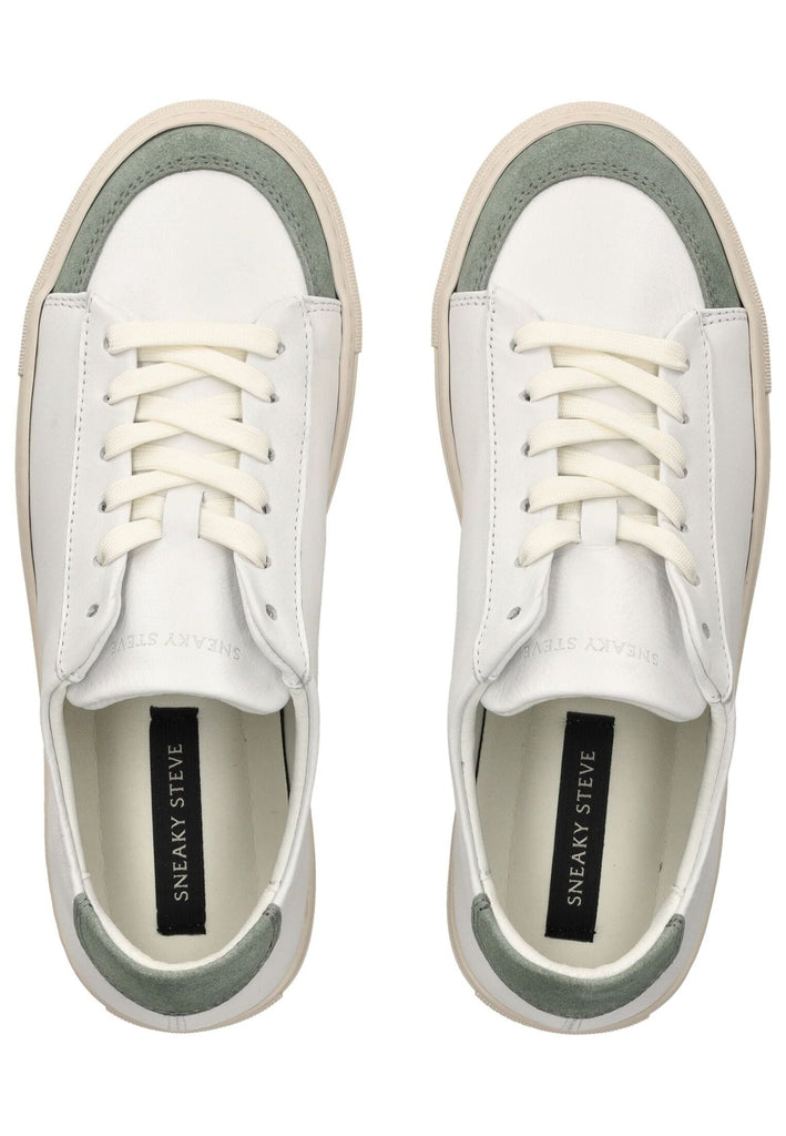 Sneaky Steve Sneaker Leder Weiß/Grün