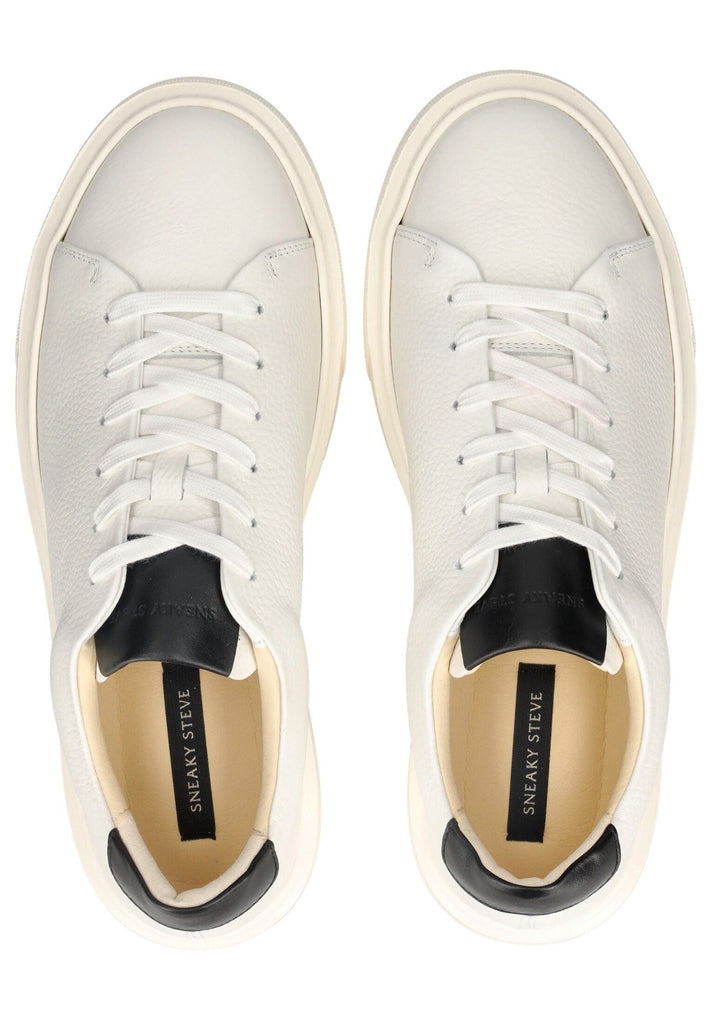 Sneaky Steve Sneaker Leder Weiß/Schwarz