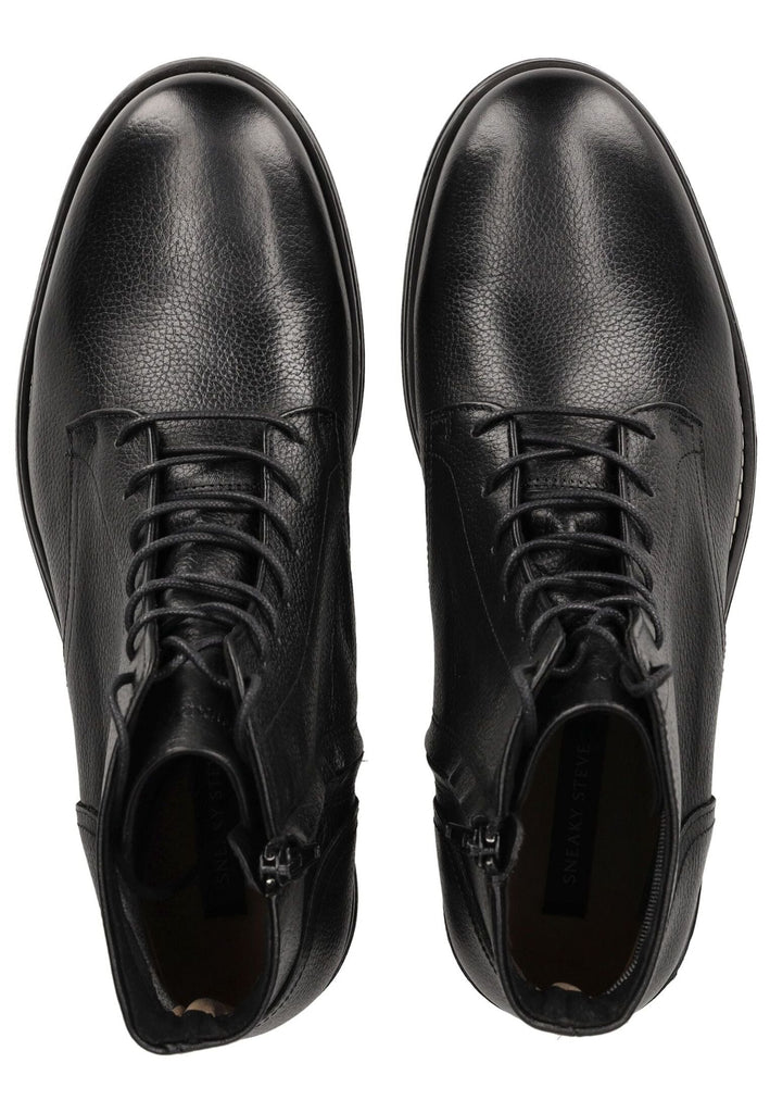 Sneaky Steve Stiefelette Glattleder Schwarz Warmfutter