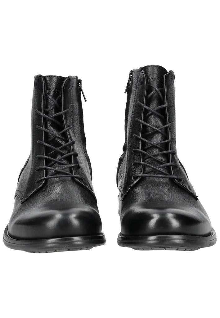 Sneaky Steve Stiefelette Glattleder Schwarz Warmfutter