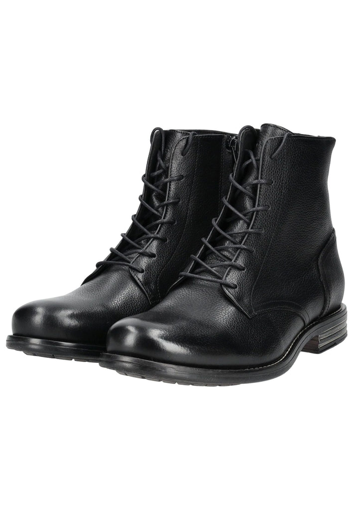 Sneaky Steve Stiefelette Glattleder Schwarz Warmfutter