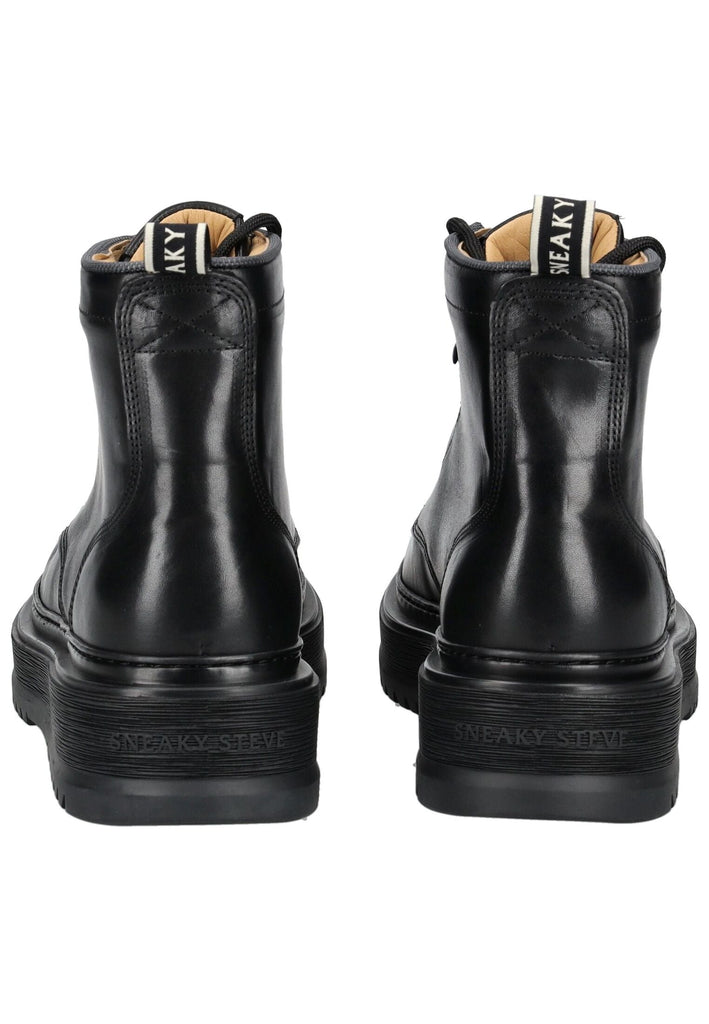 Sneaky Steve Stiefelette Leder Schwarz Warmfutter