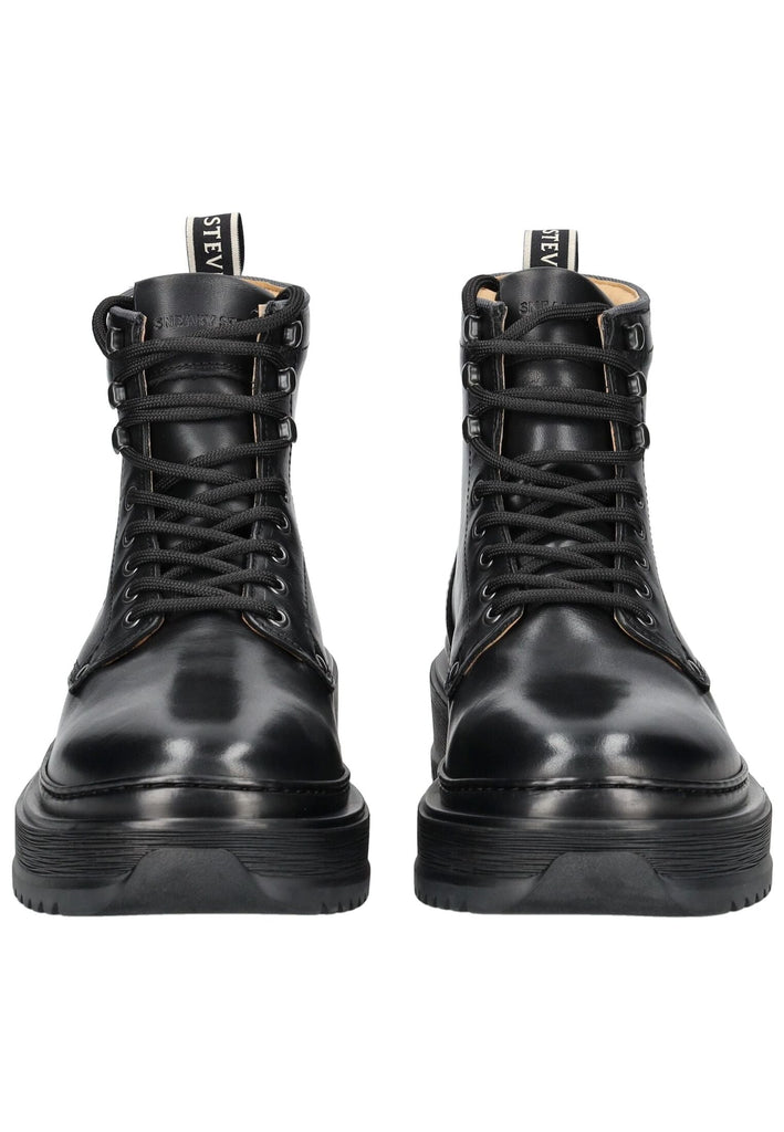 Sneaky Steve Stiefelette Leder Schwarz Warmfutter