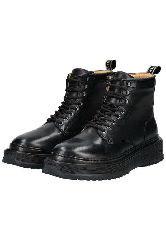 Sneaky Steve Stiefelette Leder Schwarz Warmfutter