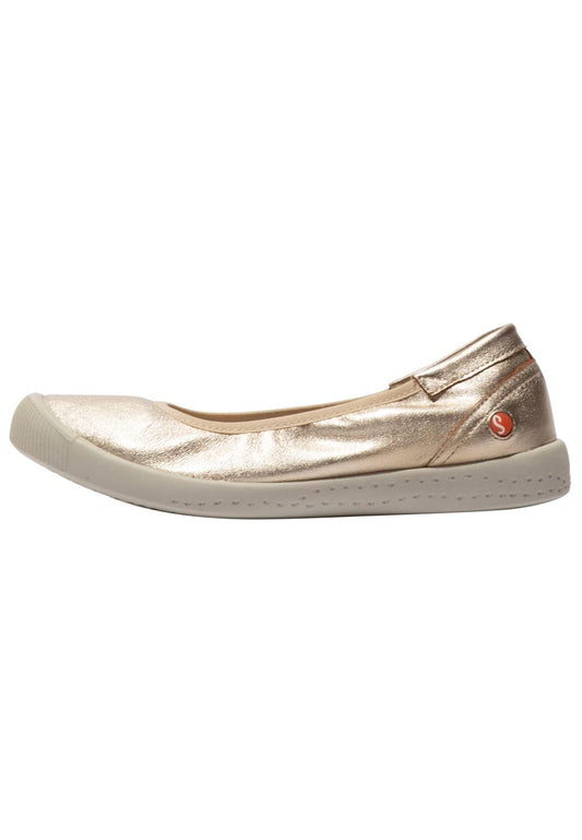 softinos Ballerinas Leder Champagne