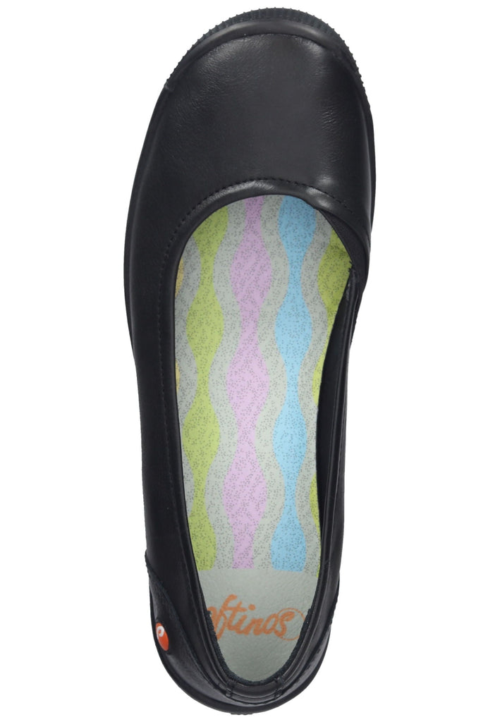 softinos Ballerinas Leder Schwarz