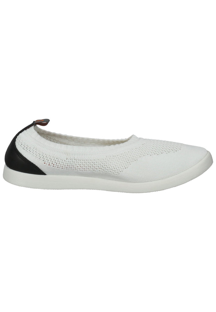 softinos Ballerinas Leder/Textil Weiß
