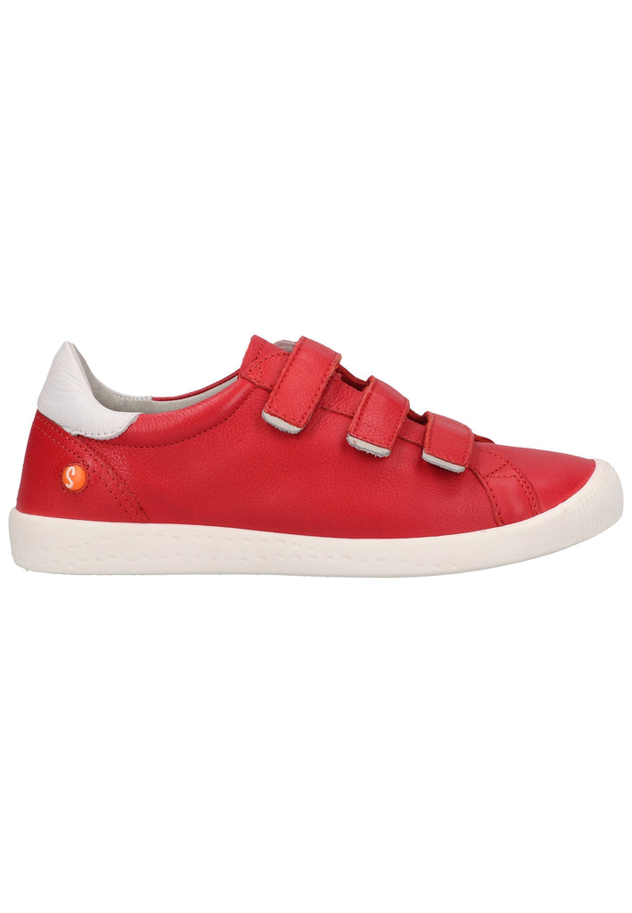 softinos Halbschuhe Leder Rot/Weiß