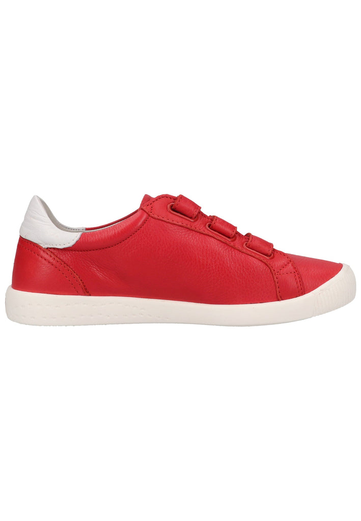 softinos Halbschuhe Leder Rot/Weiß
