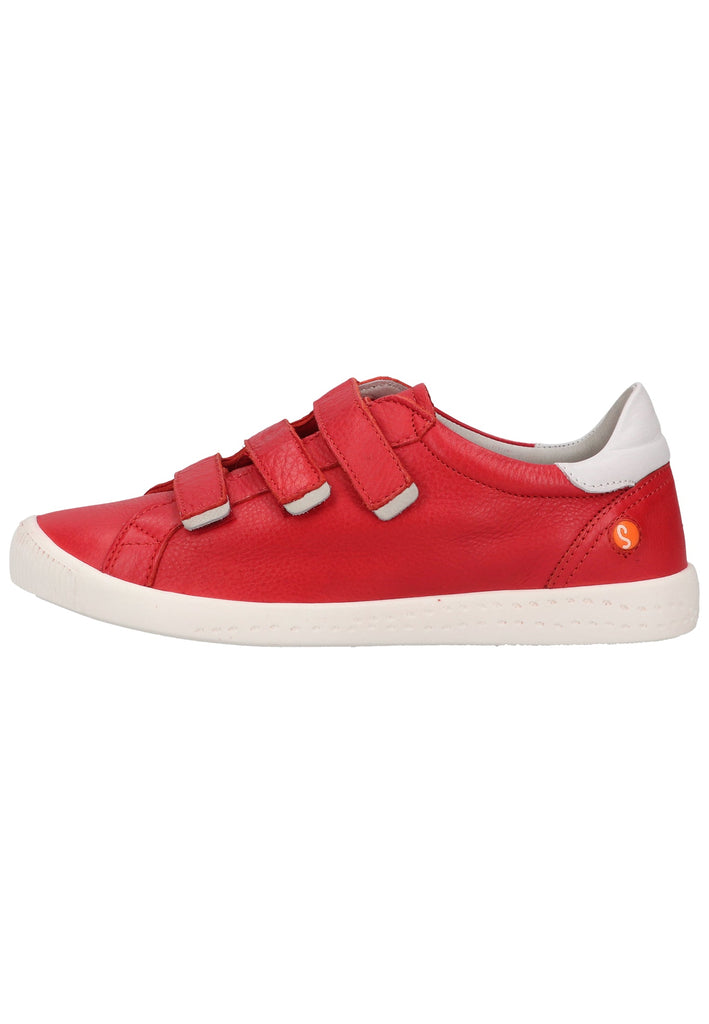 softinos Halbschuhe Leder Rot/Weiß