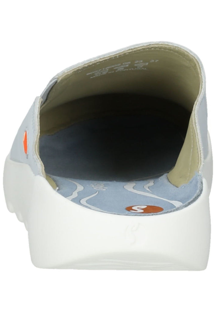 softinos Pantoletten Leder Hellblau