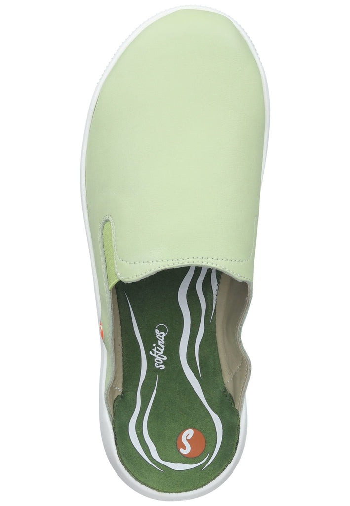 softinos Pantoletten Leder Hellgrün