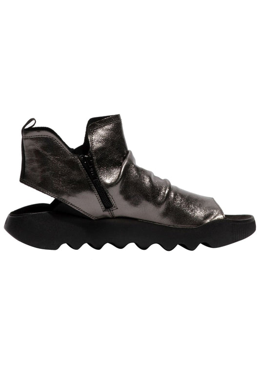 softinos Sandalen Leder/Textil Graphite