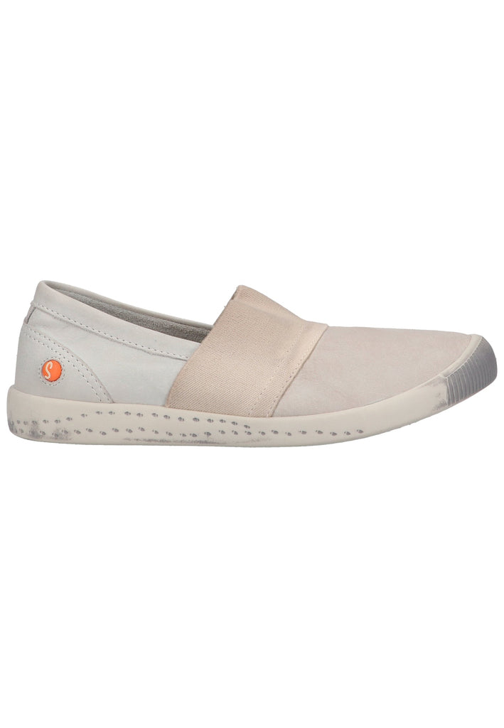 softinos Slipper Leder Hellgrau
