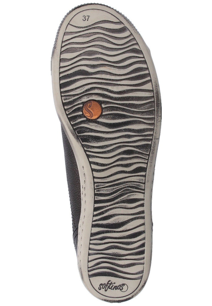 softinos Sneaker Glattleder Schwarz