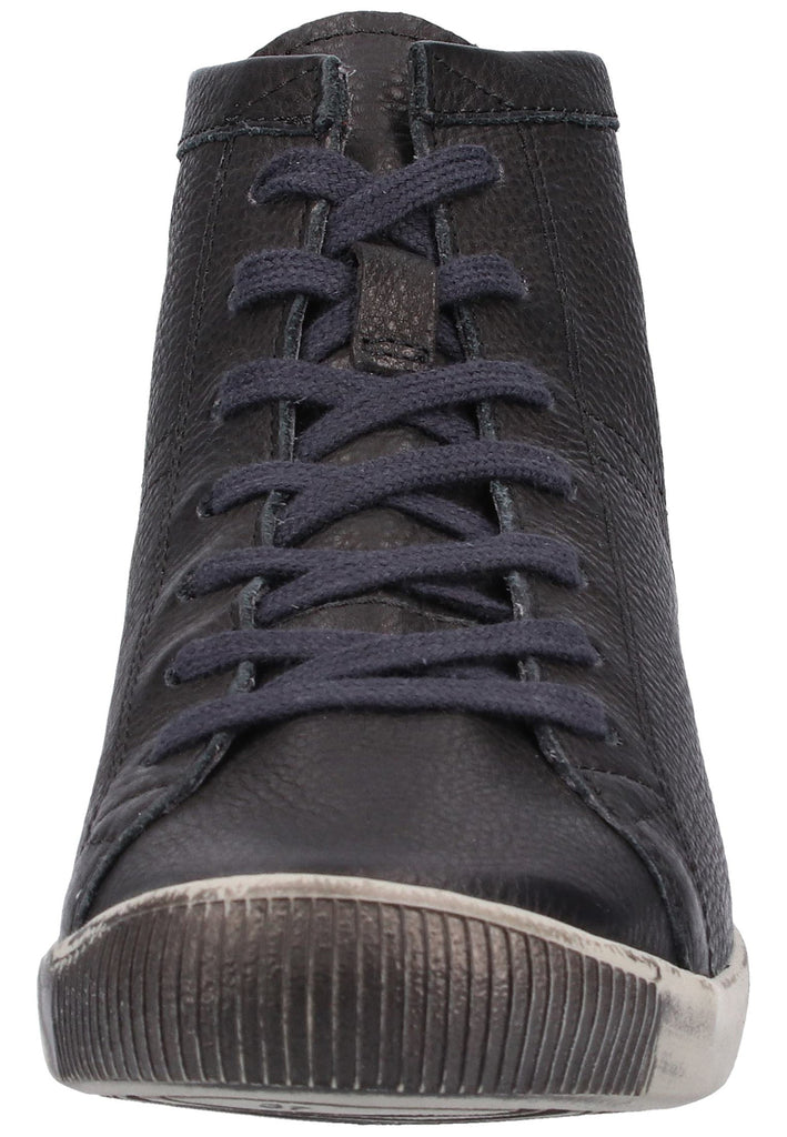 softinos Sneaker Glattleder Schwarz