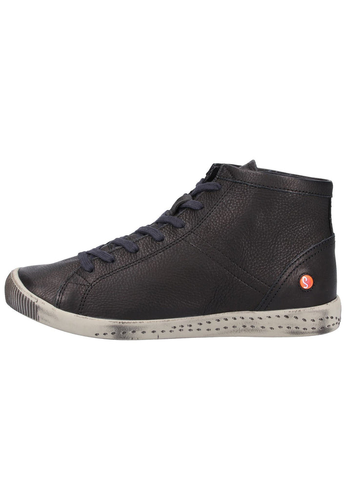 softinos Sneaker Glattleder Schwarz