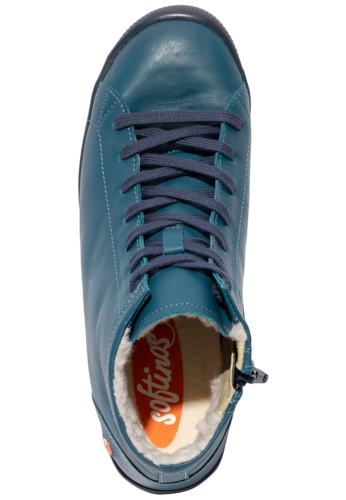 softinos Sneaker Leder Denim Warmfutter