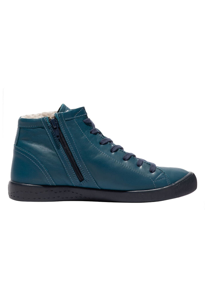 softinos Sneaker Leder Denim Warmfutter
