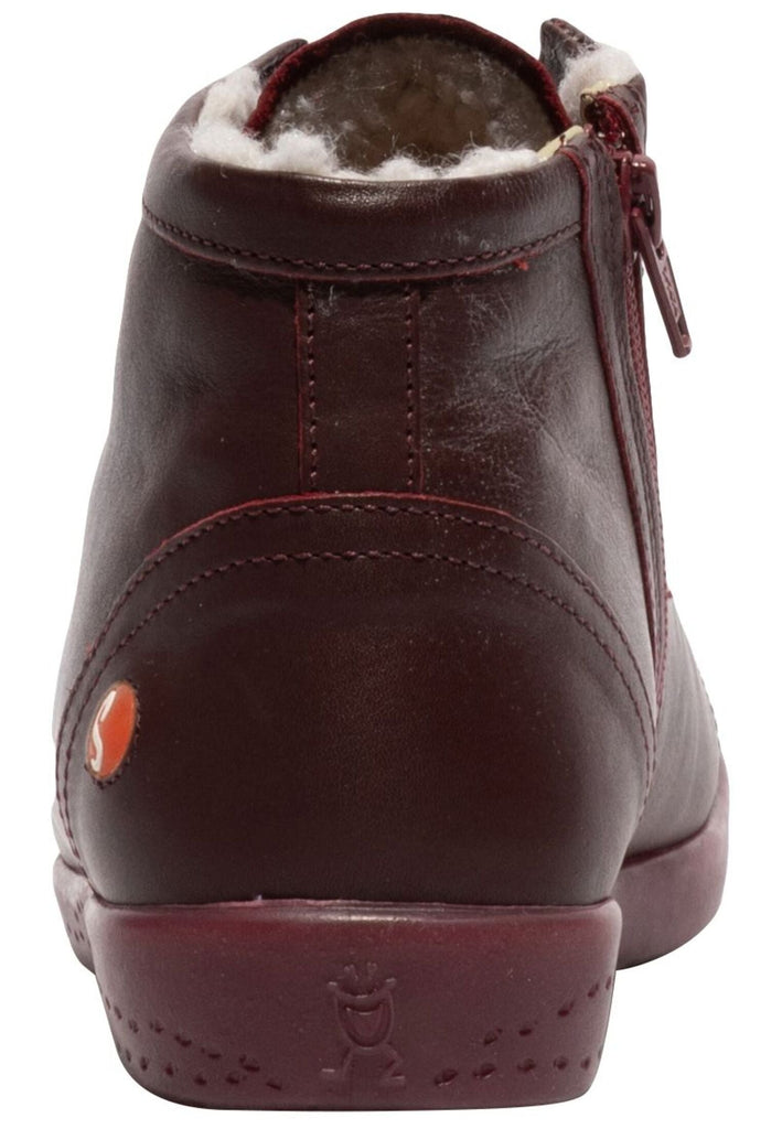 softinos Sneaker Leder Dunkelrot Warmfutter