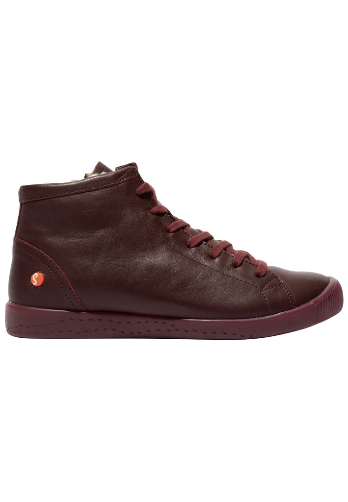 softinos Sneaker Leder Dunkelrot Warmfutter