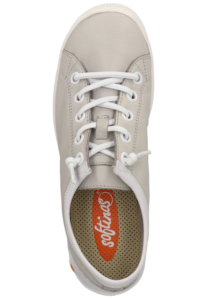 softinos Sneaker Leder Hellgrau/Weiß
