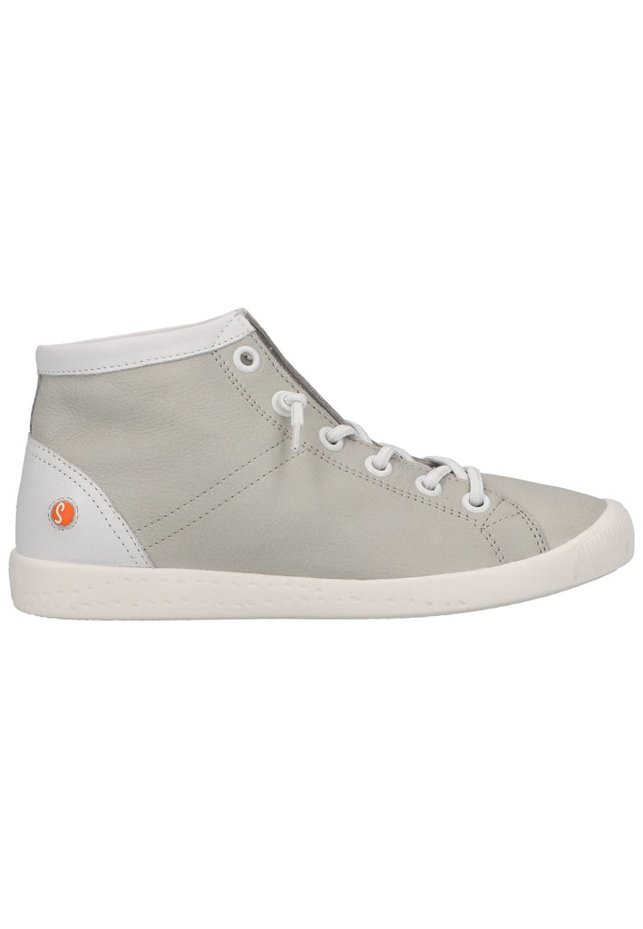 softinos Sneaker Leder Hellgrau/Weiß