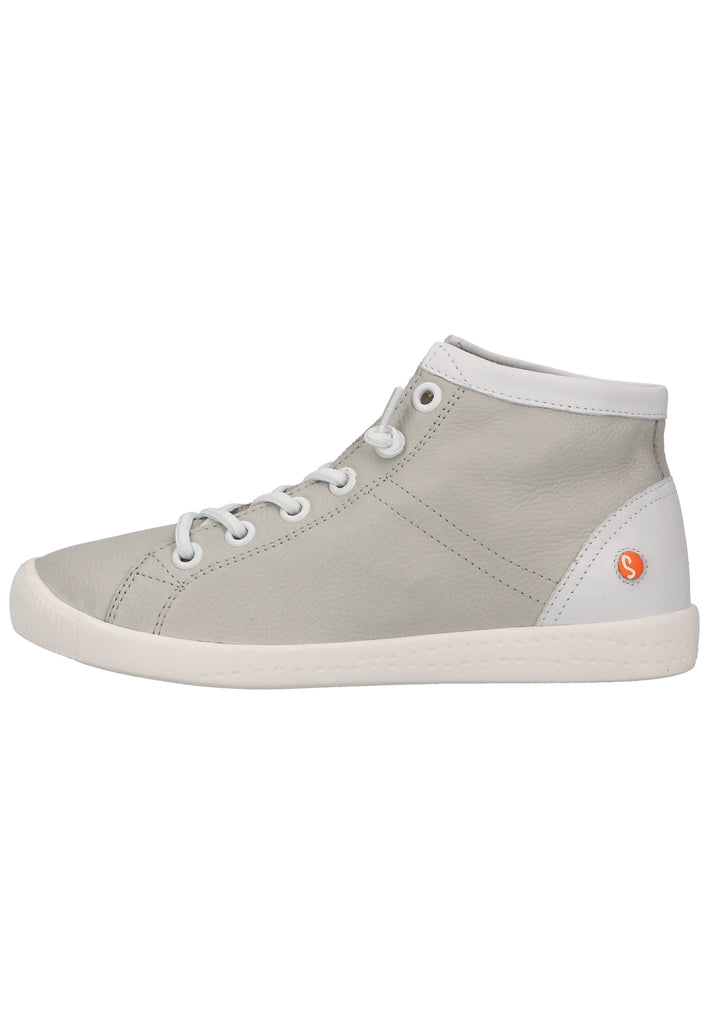 softinos Sneaker Leder Hellgrau/Weiß