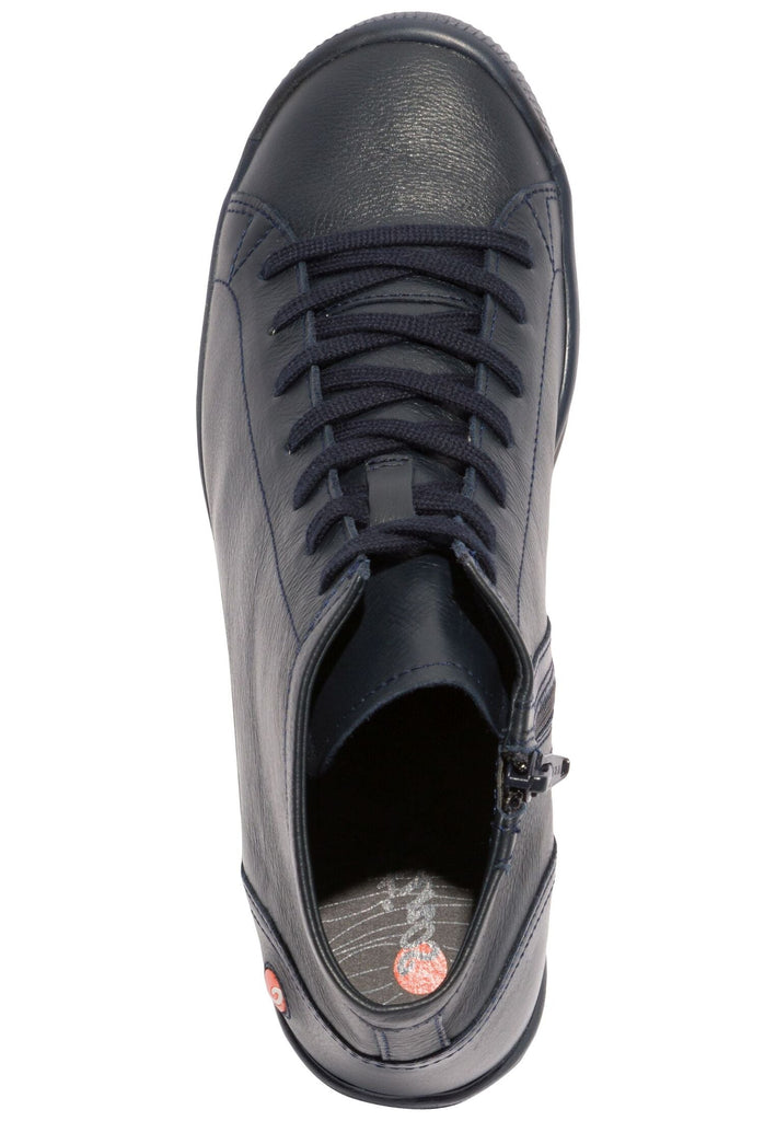 softinos Sneaker Leder Navy Warmfutter