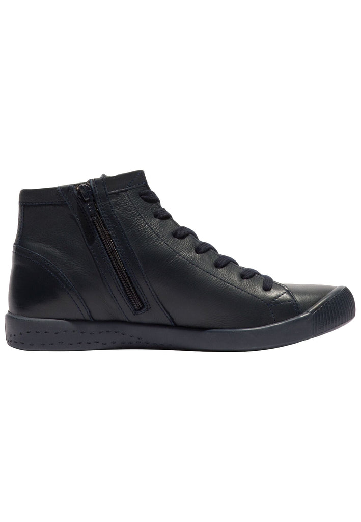 softinos Sneaker Leder Navy Warmfutter